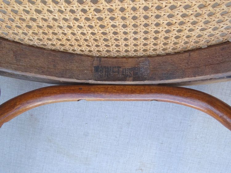 THONET footstool, Fußschemel No. 3, circa 1900, in its original condition.