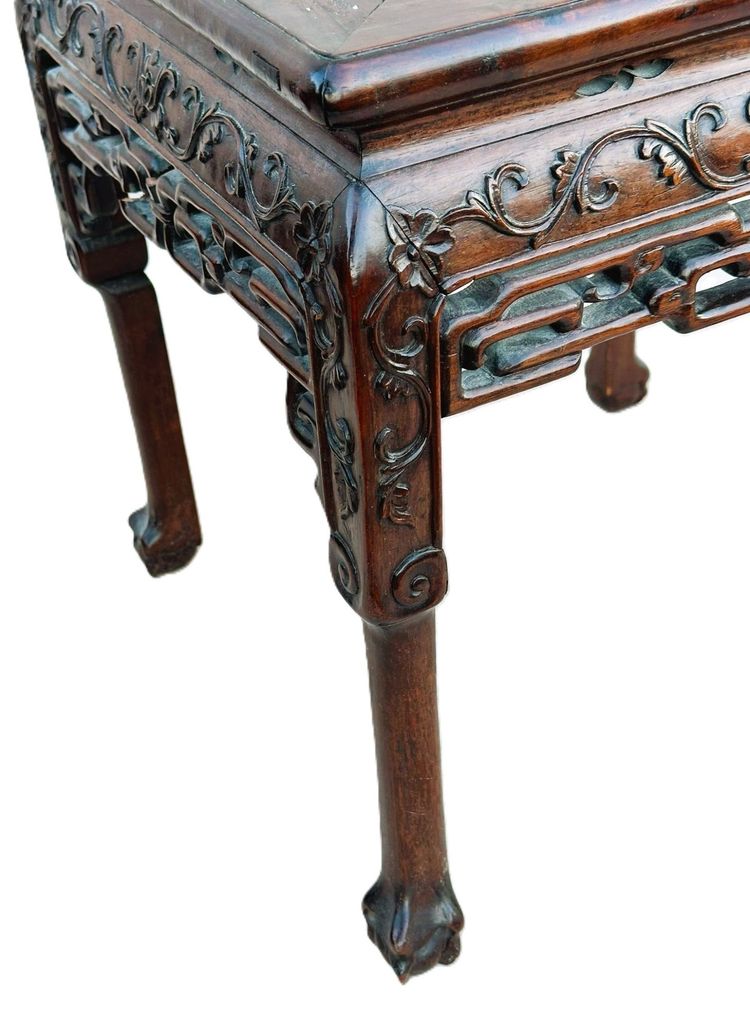 Split Marble Stool