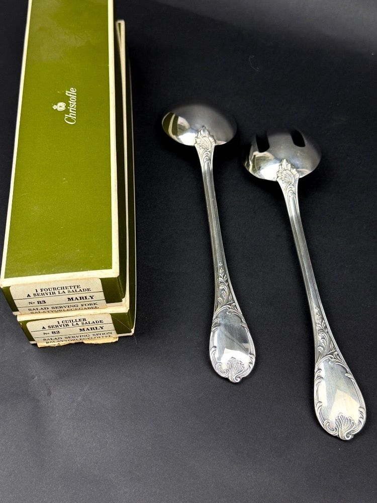 Christofle, Marly Model Silver-Plated Salad Servers