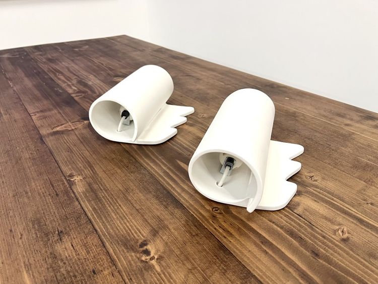 Pair of ceramic wall sconces, circa 1990