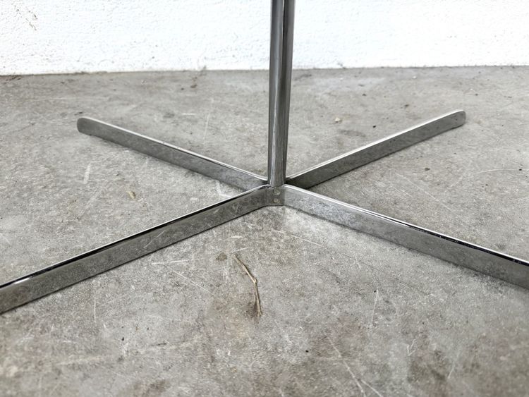 Clear acrylic and chrome side table, 1970s design
