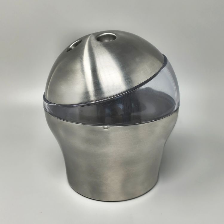 Eiskübel „Bowlingball“ im Space-Age-Stil der 1970er Jahre von WMF. Hergestellt in Deutschland