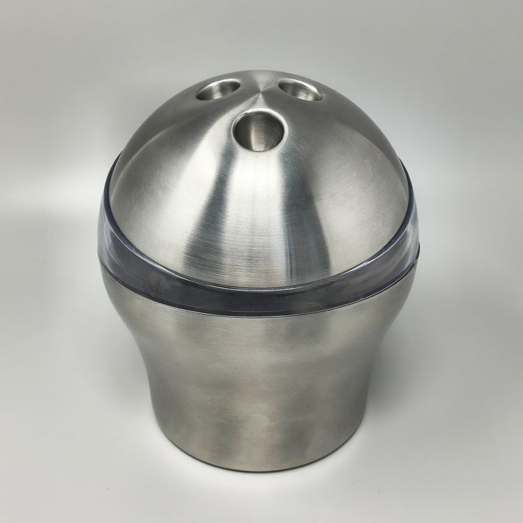 Eiskübel „Bowlingball“ im Space-Age-Stil der 1970er Jahre von WMF. Hergestellt in Deutschland