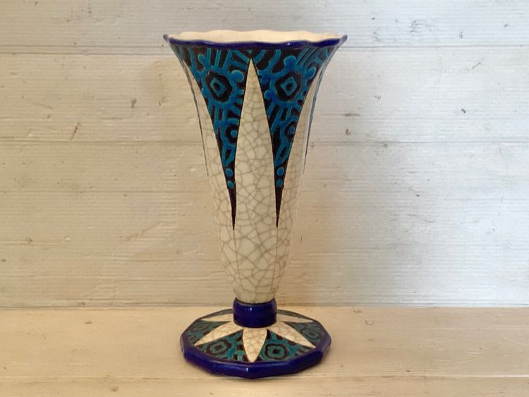 Longwy Trumpet Vase
