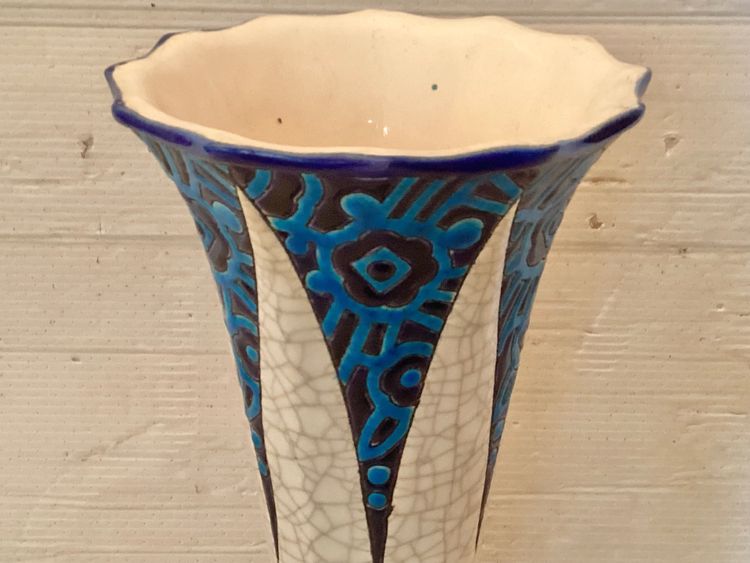 Longwy Trumpet Vase