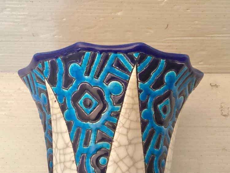 Longwy Trumpet Vase