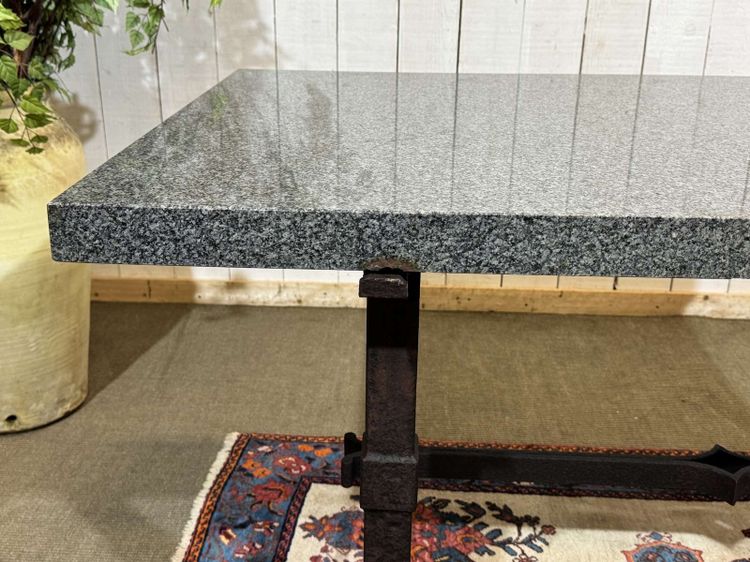 Marble table with cast-iron base, mid-20th century piece