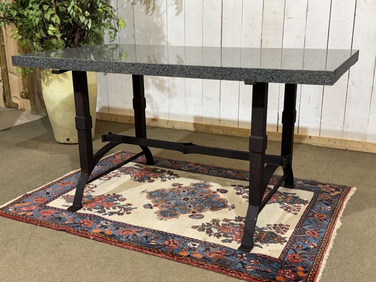 Marble table with cast-iron base, mid-20th century piece