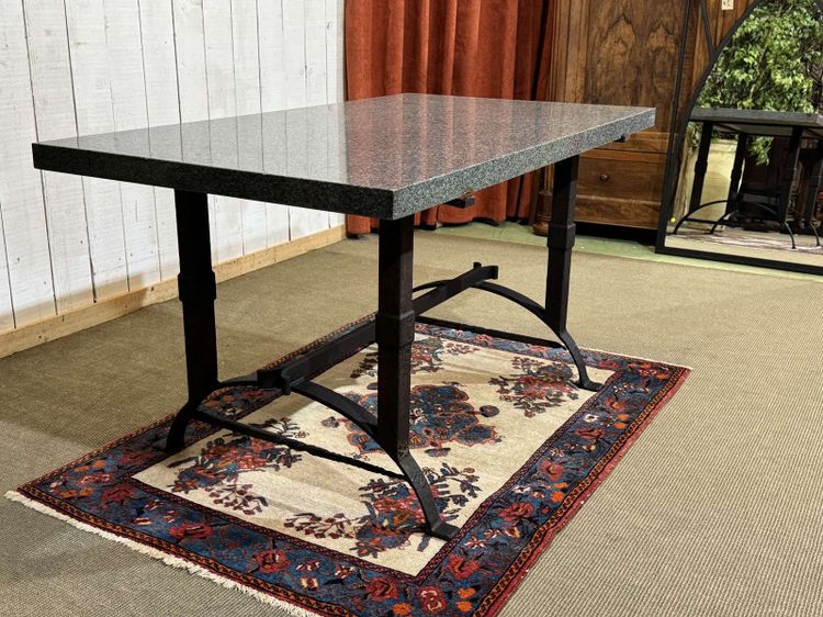 Marble table with cast-iron base, mid-20th century piece