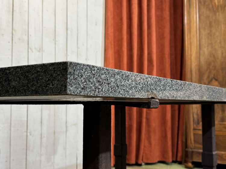 Marble table with cast-iron base, mid-20th century piece