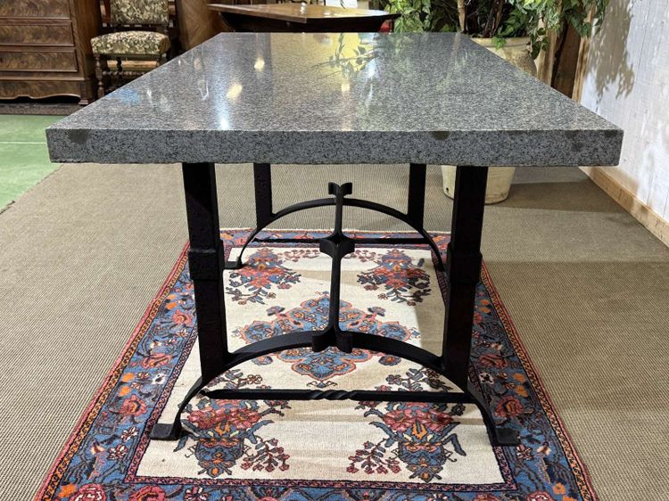 Marble table with cast-iron base, mid-20th century piece