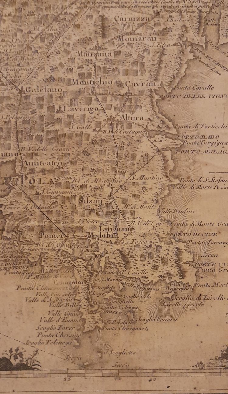 Carte géographique  Istrie 1803