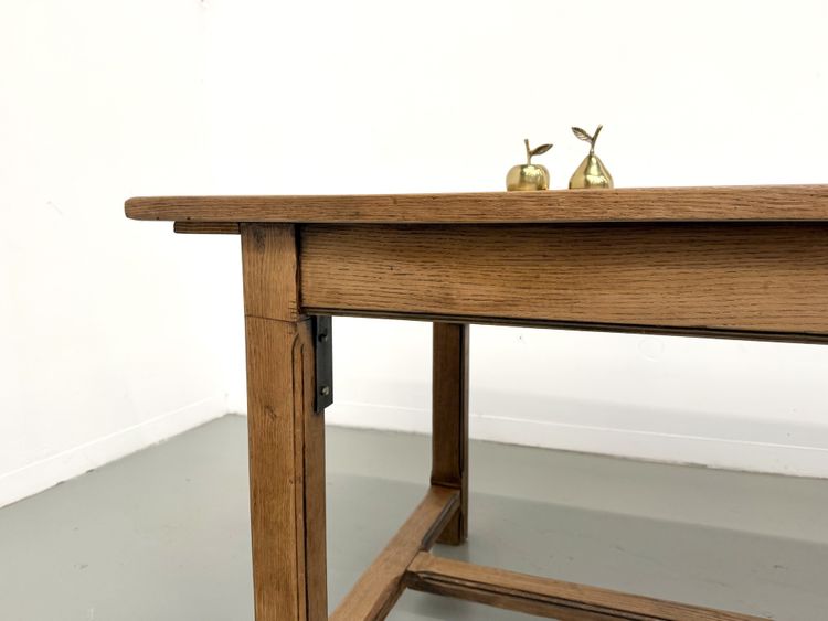 Bauernhoftisch aus massiver Eiche, 70er Jahre