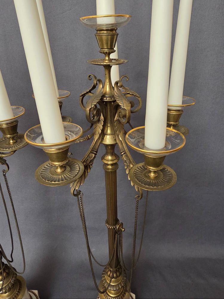 Important pair of 19th-century candlesticks