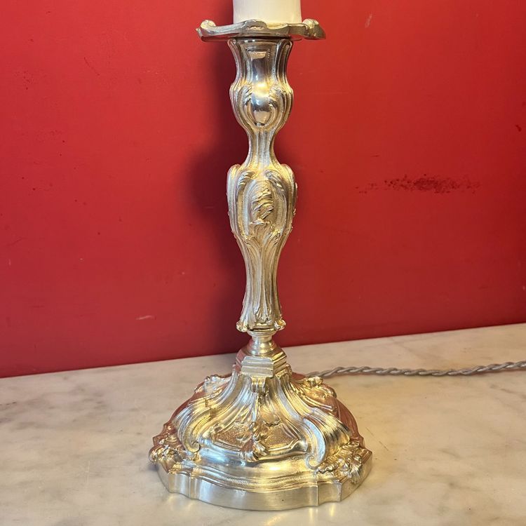 Pair of Rocaille lamp bases, 19th century
