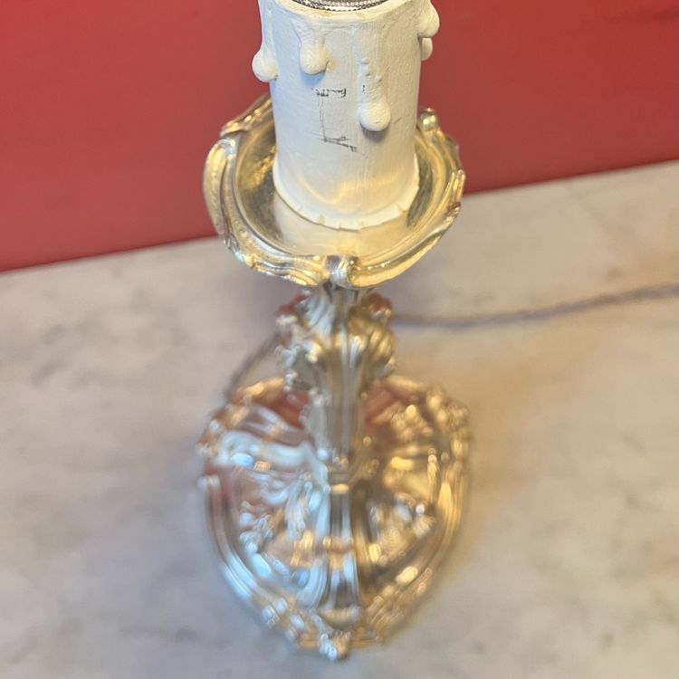 Pair of Rocaille lamp bases, 19th century