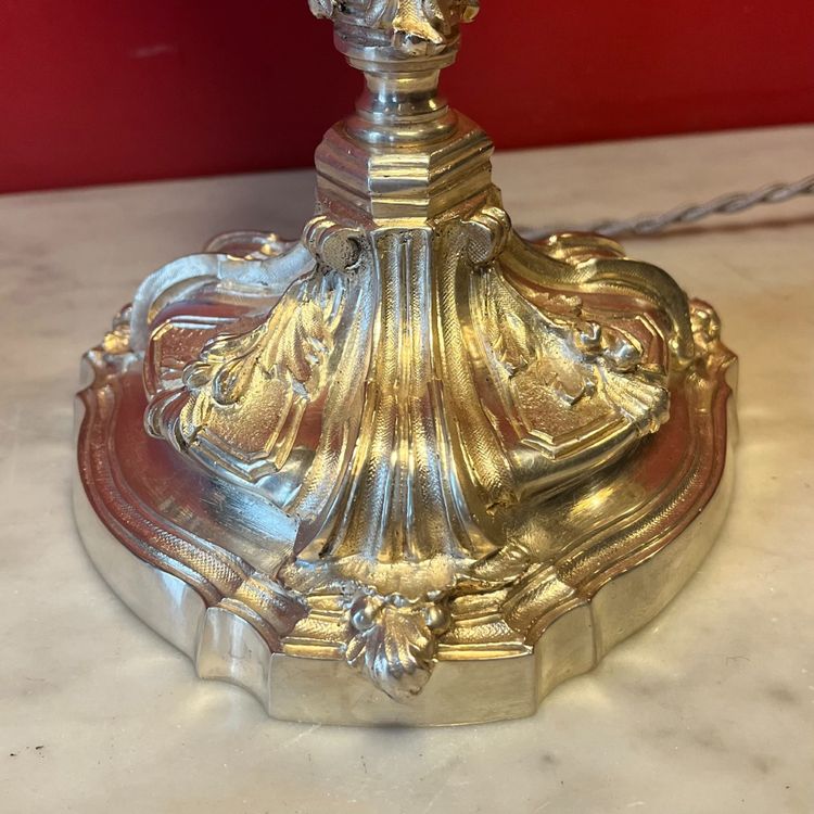 Pair of Rocaille lamp bases, 19th century