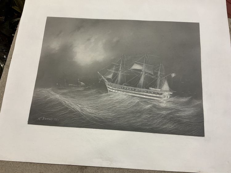 Dessin signé A.T. FREMY 1860