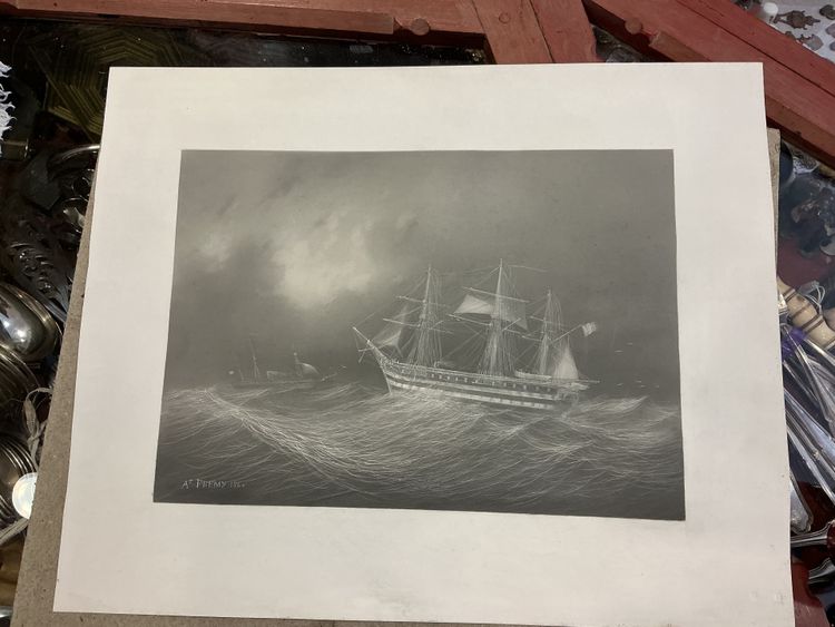 Dessin signé A.T. FREMY 1860