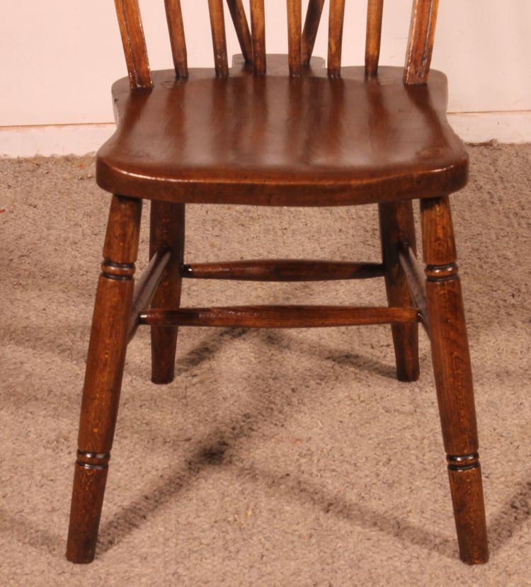 Série De 6 Chaises Windsor Du 19° Siècle