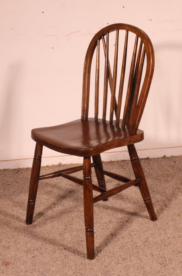 Série De 6 Chaises Windsor Du 19° Siècle