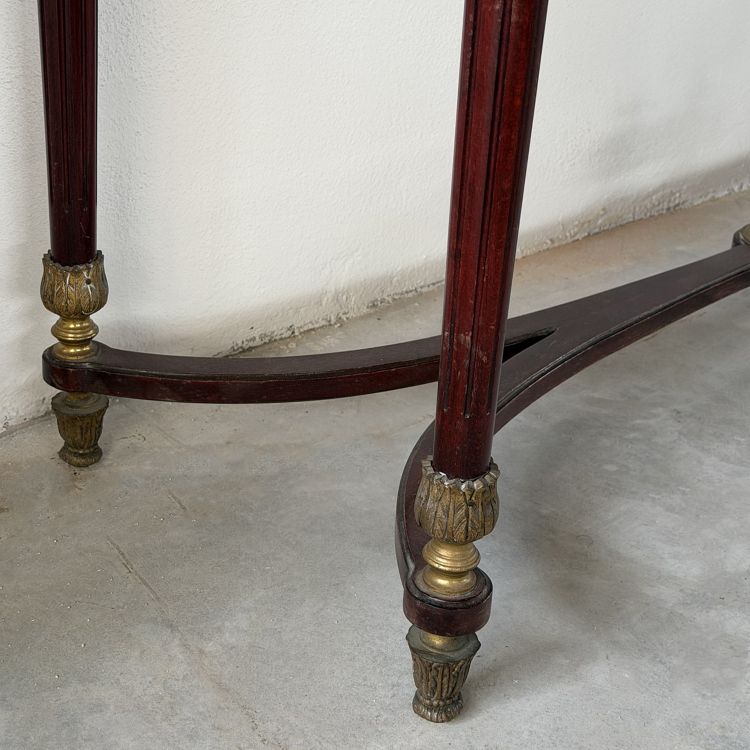 Console con specchiera in mogano in stile Luigi XVI, Francia, inizio XX secolo
