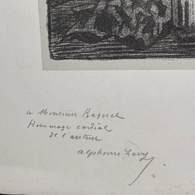 Engraving titled *The Hebrew Lesson* by Alphonse Lévy