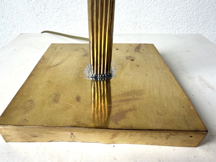 Ginkgo-Lampe von DLG Tommaso Barbi aus messingbeschichtetem Metall, 2000er Jahre