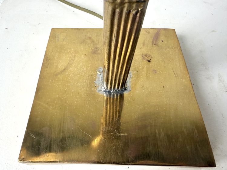 Ginkgo-Lampe von DLG Tommaso Barbi aus messingbeschichtetem Metall, 2000er Jahre