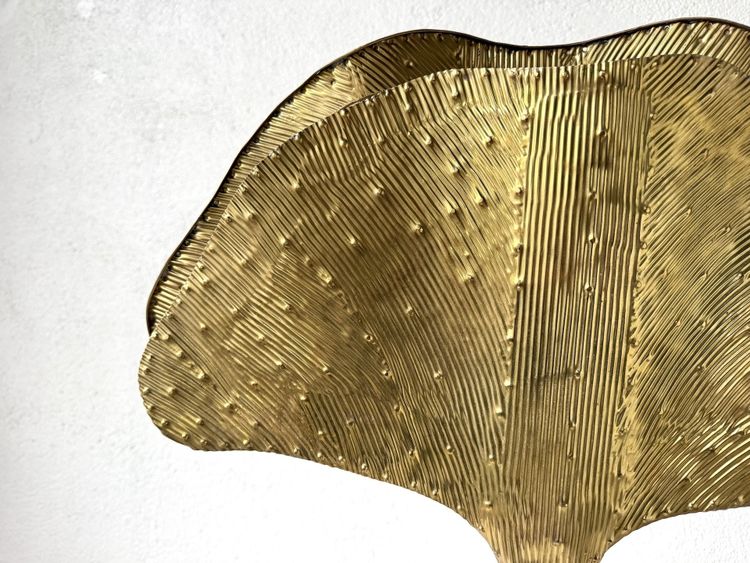Ginkgo-Lampe von DLG Tommaso Barbi aus messingbeschichtetem Metall, 2000er Jahre