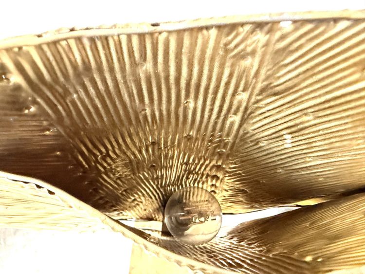 Ginkgo-Lampe von DLG Tommaso Barbi aus messingbeschichtetem Metall, 2000er Jahre