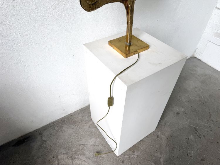Ginkgo-Lampe von DLG Tommaso Barbi aus messingbeschichtetem Metall, 2000er Jahre