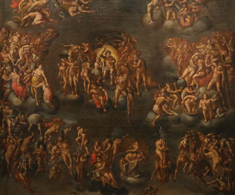 The Last Judgment (after Michelangelo), 17th-century Roman Painter