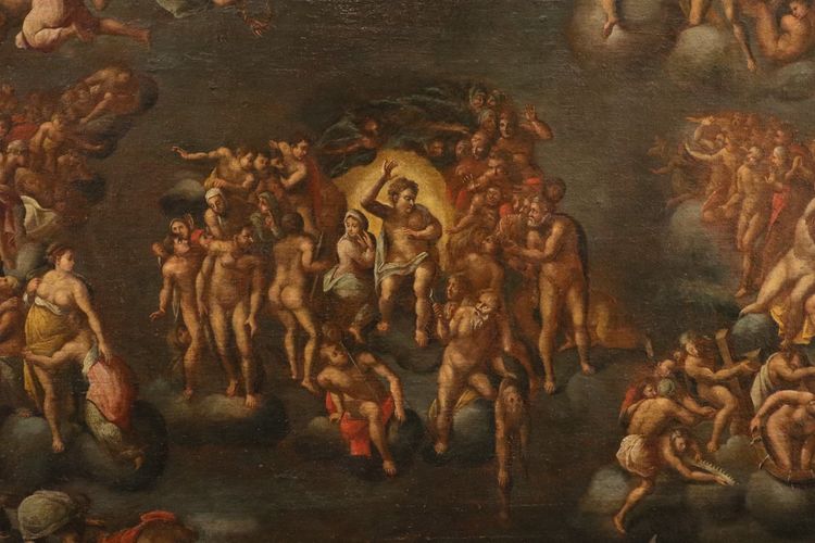 The Last Judgment (after Michelangelo), 17th-century Roman Painter