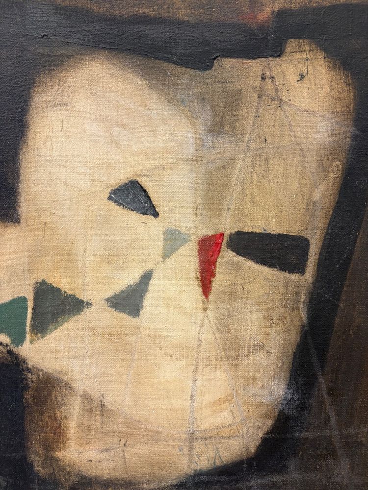 Jacques Duthoo, Composition, huile sur toile