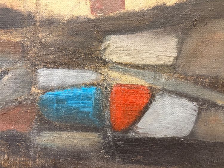 Jacques Duthoo, Composition, huile sur toile