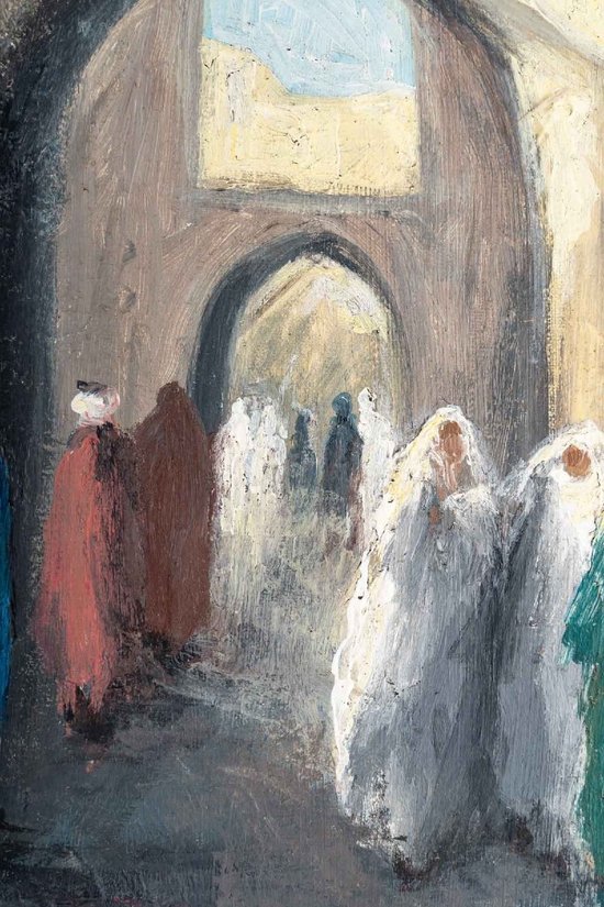 Oil On Canvas Marrakech Beginning XXth Century