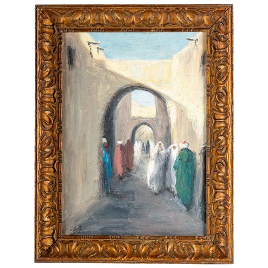 Oil On Canvas Marrakech Beginning XXth Century