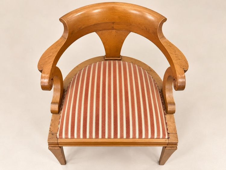 Set of 12 Empire Armchairs – Solid Oak – Gondola Backrest