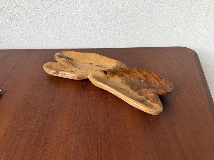 Olive wood bowl, 1970s