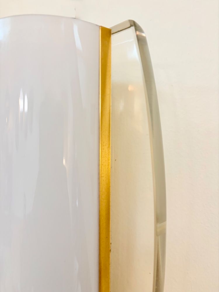 OPALINE AND GLASS WALL SCONCE, ITALY, CIRCA 1970.