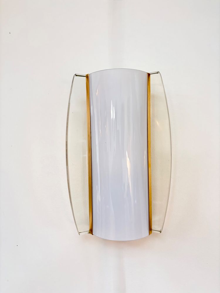 OPALINE AND GLASS WALL SCONCE, ITALY, CIRCA 1970.