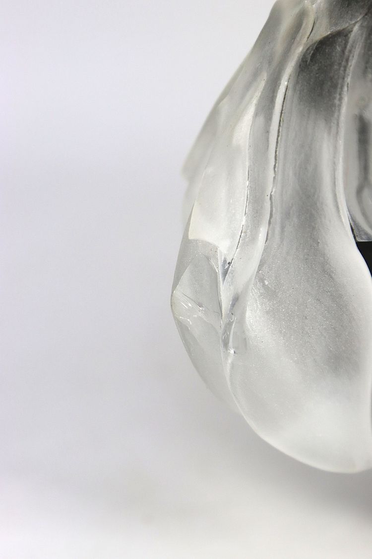 Patrick LEPAGE, master glassmaker (1949–2015) Large glass bottle, signed
