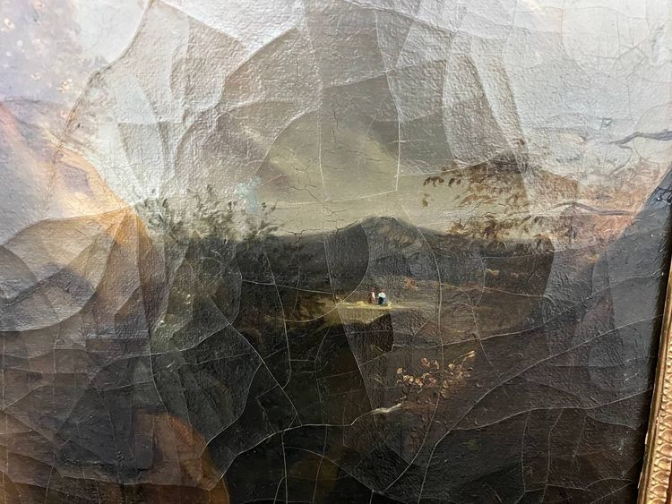 Altes Gemälde – Romantische Landschaft – 19. Jahrhundert