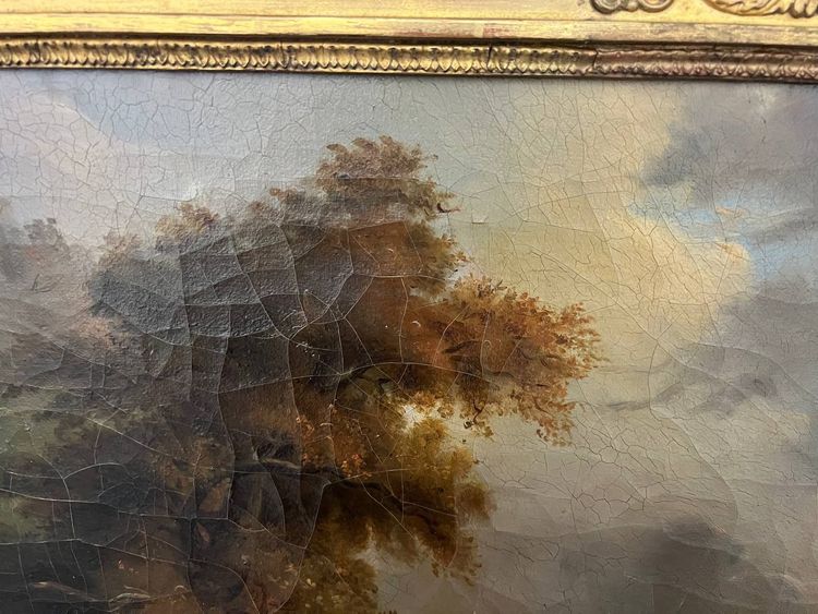 Altes Gemälde – Romantische Landschaft – 19. Jahrhundert