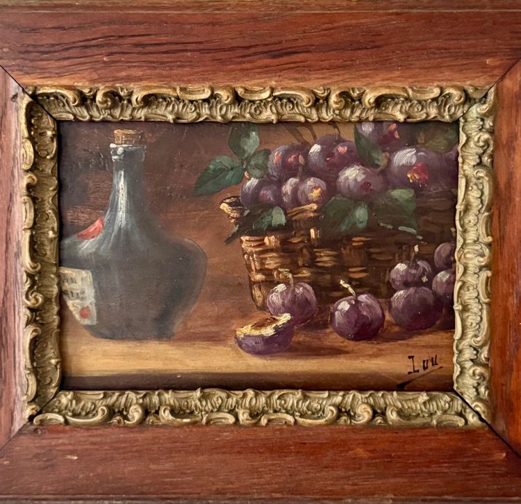 Stillleben mit Pflaumen, um 1900