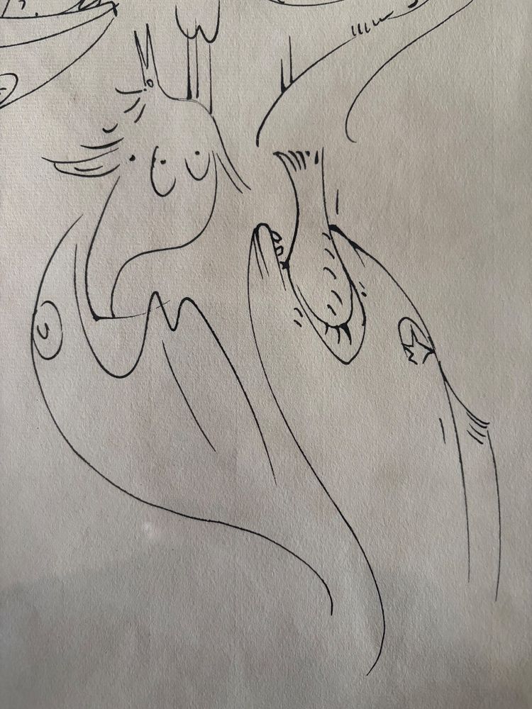 André Masson, Cheval attaqué par des poissons, 1929