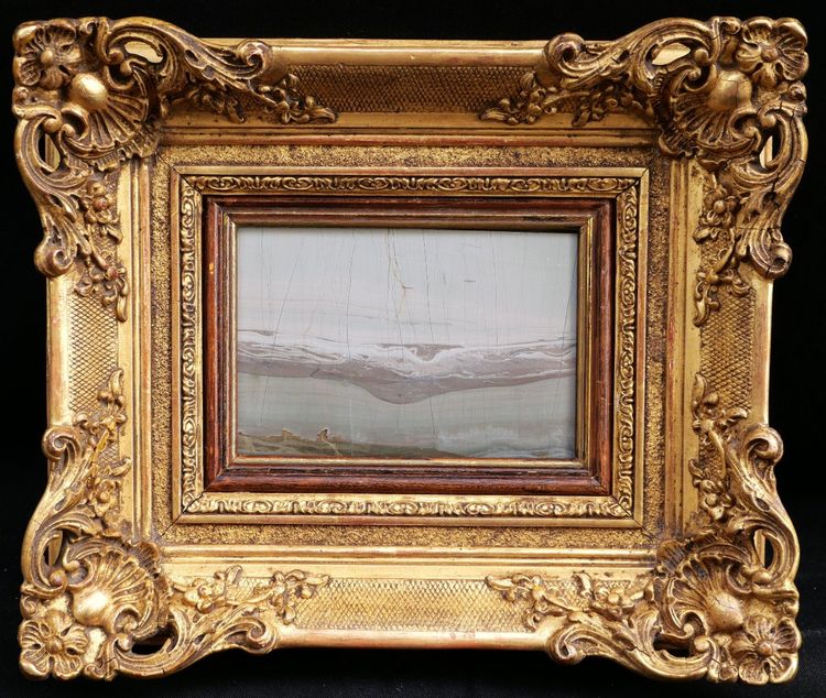 Werk aus Florenz, 19. Jahrhundert, Landschaft mit Welle (oder Berg), „Paésine“ oder „Stein der Träume“