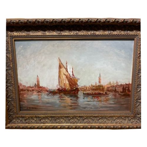 sailboats at the entrance to Venice's Grand Canal