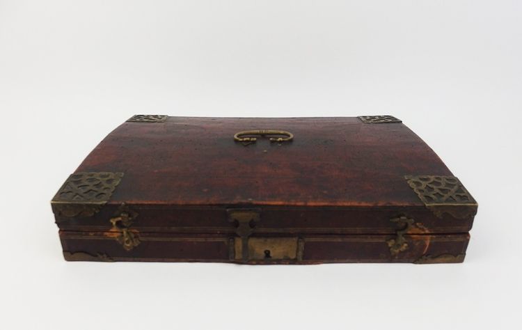 18th-century leather travel writing case